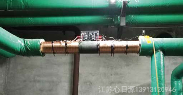 鈺橋中央庭院小區換熱站沃肯電脈沖阻垢系統安裝圖